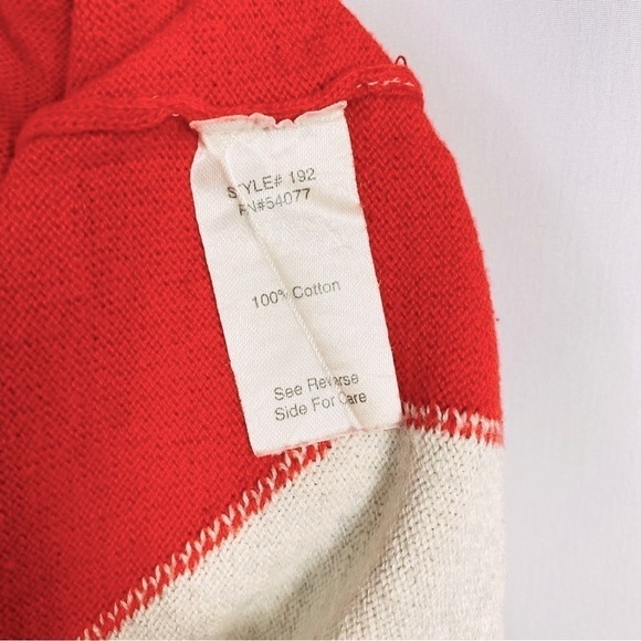 Cabi Women’s XSmall Cream & Orange Color Block Long Sleeve Button Down Cardigan - Picture 4 of 6